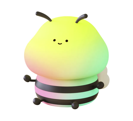 Cartoon Bees Sleep With Colorful Night Lights